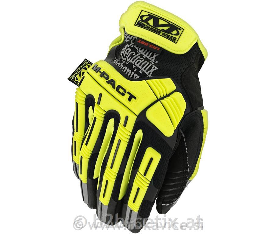 Rokavice - Mechanix M Pact CR5 Hi-Viz (protiurezne)