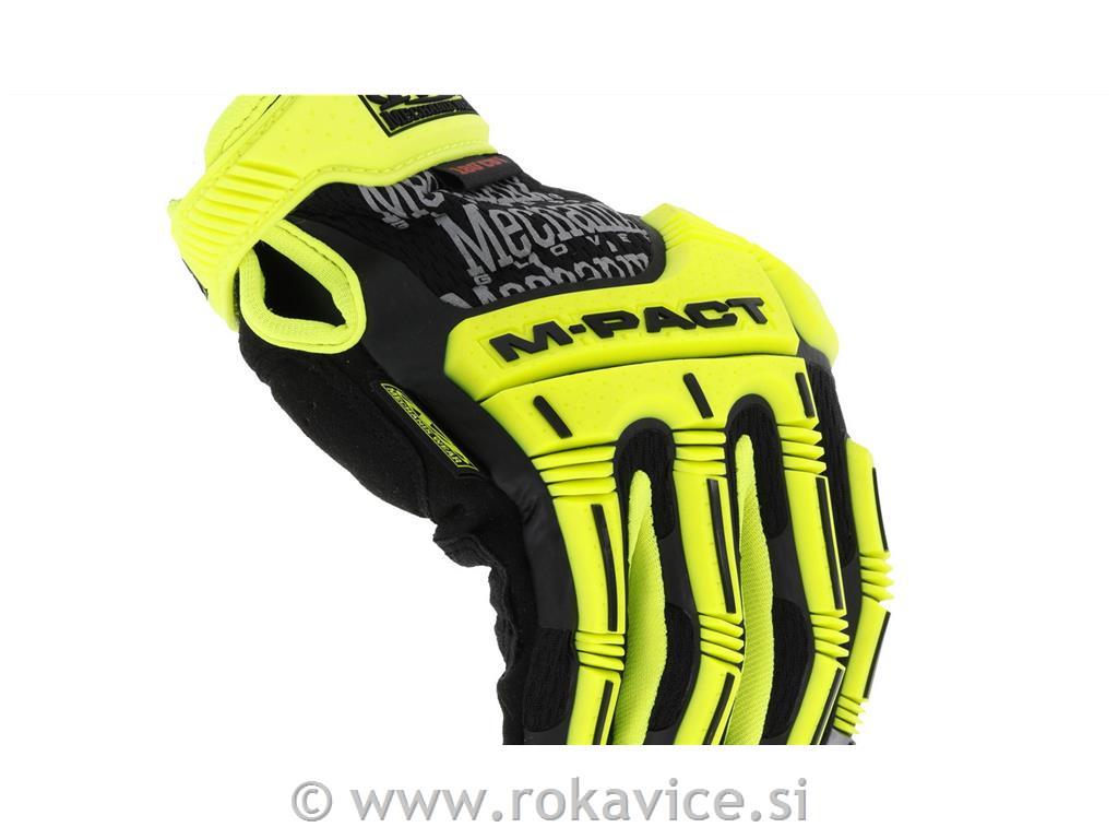 Rokavice - Mechanix M Pact CR5 Hi-Viz (protiurezne)